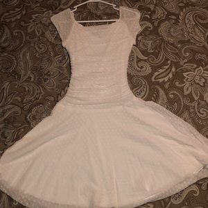 Juniors white dress